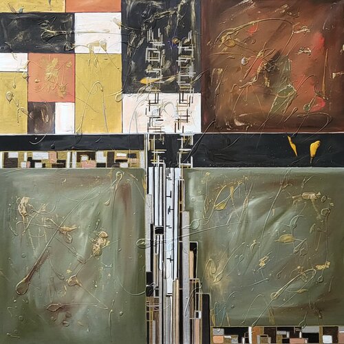 Kupka, Mondrian, Pollock in my head van Ivana Brazdova, Schilderij te koop op Singulart