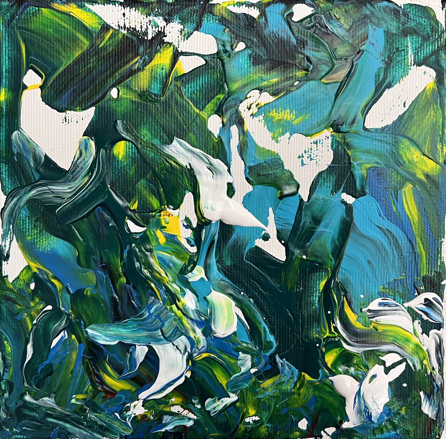 The Emotional in green #1 Ruzica Sola Originalgemälde zu verkaufen