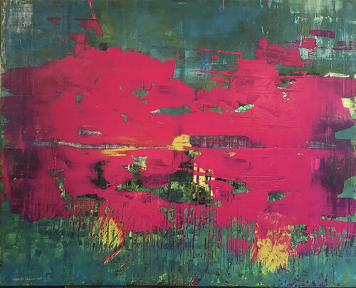 "sehnsucht blüht" van Gerlinde Kosina, Schilderij te koop op Singulart