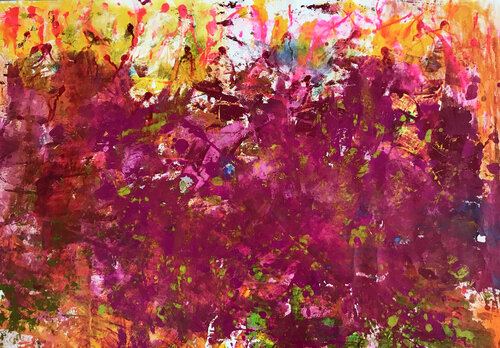 "rosentanz" van Gerlinde Kosina, Schilderij te koop op Singulart