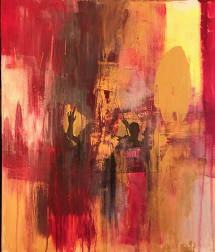 bahnhof - abschied oder ankunft par Gerlinde Kosina, Peinture en vente sur Singulart