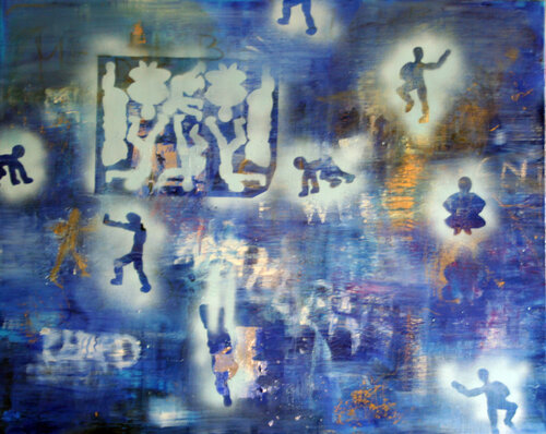 die welt ist aus den fugen van Gerlinde Kosina, Schilderij te koop op Singulart