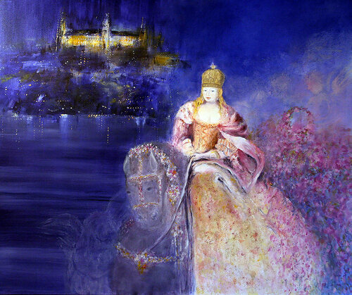 MARIA THERESIA -   FRAU-KAISERIN -"KÖNIGIN" par Gerlinde Kosina, Peinture en vente sur Singulart