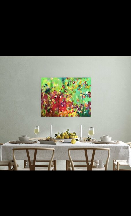 Abstract Red Green Anne Samson