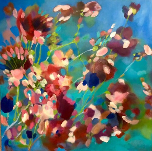 Abstract flowers de Anne Samson, Pintura a la venta en Singulart