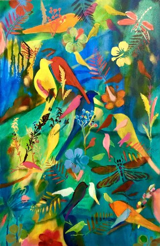 Schräge Vögel di Anne Samson, Pittura in vendita su Singulart