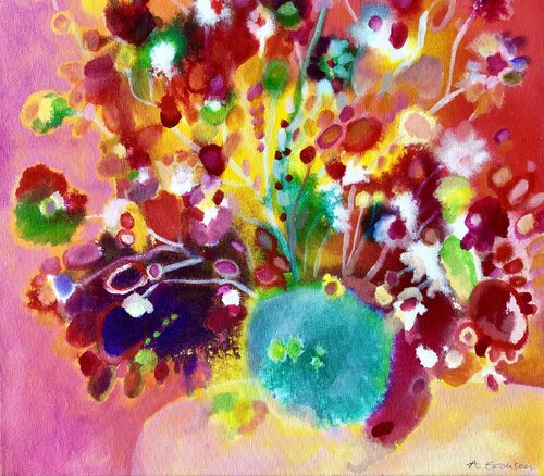 Summer flowers van Anne Samson, Schilderij te koop op Singulart
