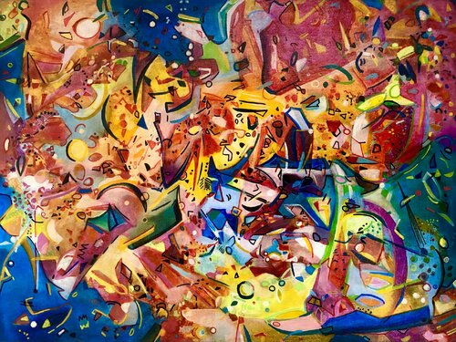 Hello city par Anne Samson, Peinture en vente sur Singulart