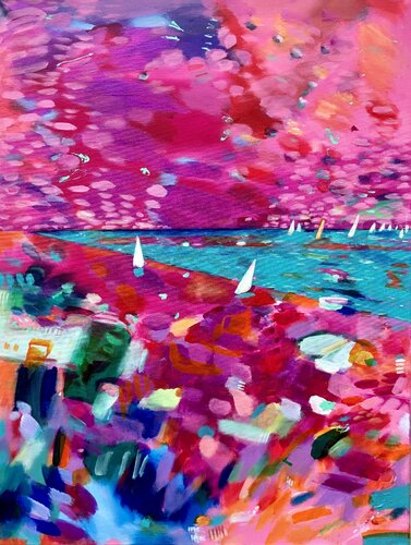 Hitze. Sommer. Meer. van Anne Samson, Schilderij te koop op Singulart