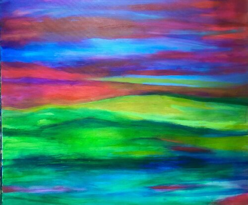 Abstract landscape van Anne Samson, Schilderij te koop op Singulart