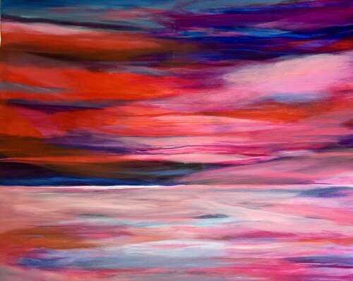 Red sky I di Anne Samson, Pittura in vendita su Singulart