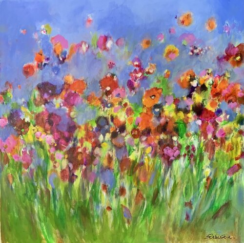 Blumenwiese di Anne Samson, Pittura in vendita su Singulart