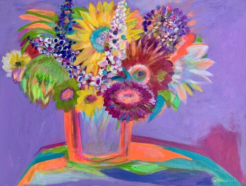 Abstract floral van Anne Samson, Schilderij te koop op Singulart