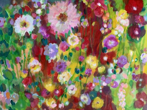 Garden of my childhood de Anne Samson, Pintura a la venta en Singulart