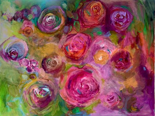 Roses for you van Anne Samson, Schilderij te koop op Singulart