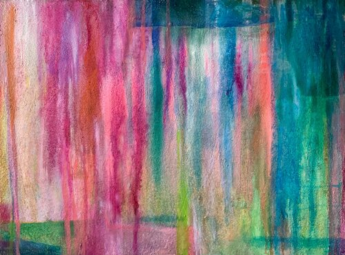 Abstract in Green and Pink von Anne Samson, Malerei kaufen auf Singulart