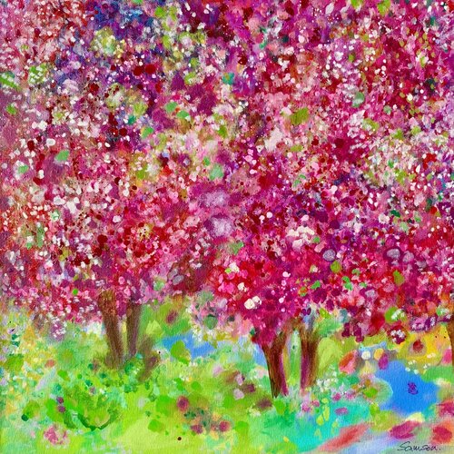 Japanische Kirsche di Anne Samson, Pittura in vendita su Singulart