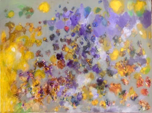 Abstract. When the sun says good night di Anne Samson, Pittura in vendita su Singulart