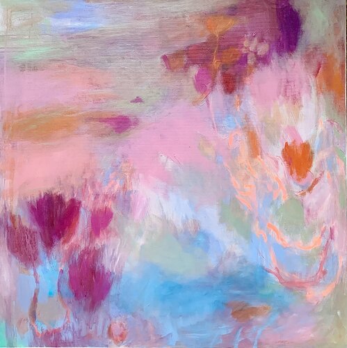 Abstract flowers by Anne Samson, Painting for Sale on Singulart