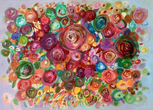Roses par Anne Samson, Peinture en vente sur Singulart