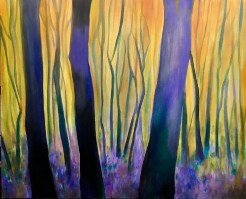 Golden forest di Anne Samson, Pittura in vendita su Singulart