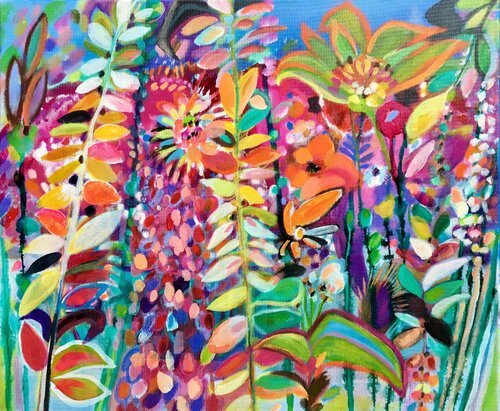Paradiesblumen II di Anne Samson, Pittura in vendita su Singulart