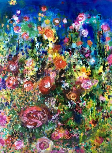 Wild roses di Anne Samson, Pittura in vendita su Singulart