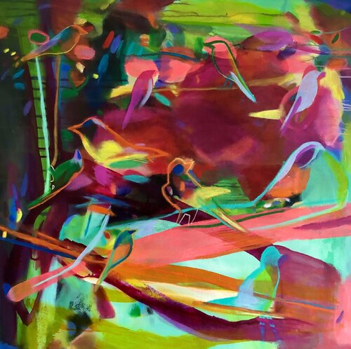 Magic forest by Anne Samson, Painting for Sale on Singulart
