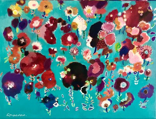 Blümchentanz di Anne Samson, Pittura in vendita su Singulart