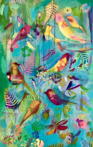 Schräge Vögel by Anne Samson, Painting for Sale on Singulart