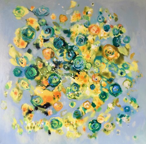 Gelbe Rosen di Anne Samson, Pittura in vendita su Singulart