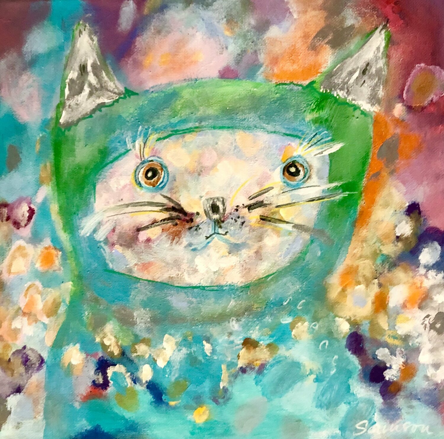Katze mit Mütze Anne Samson