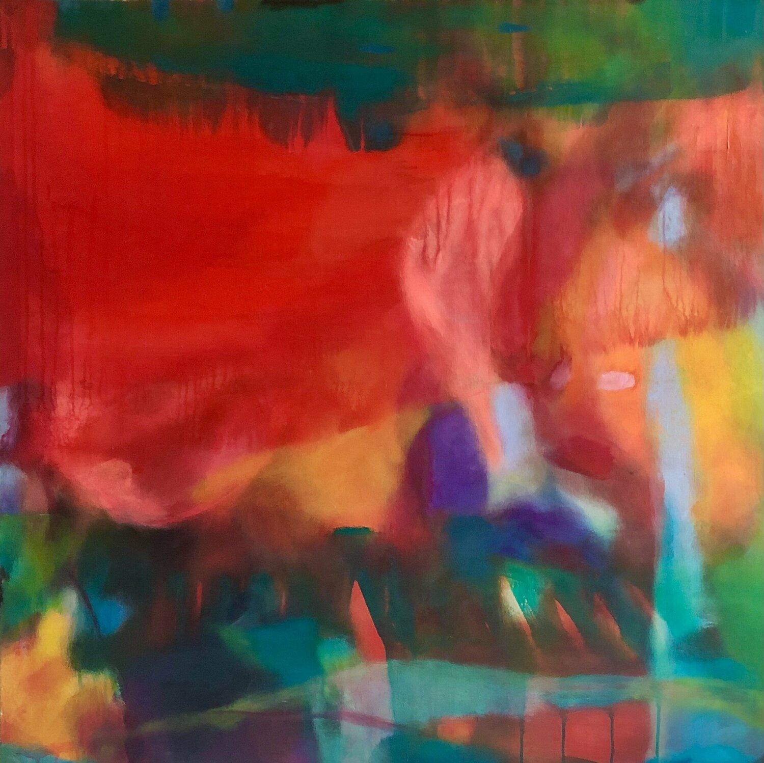 Abstract in red Anne Samson
