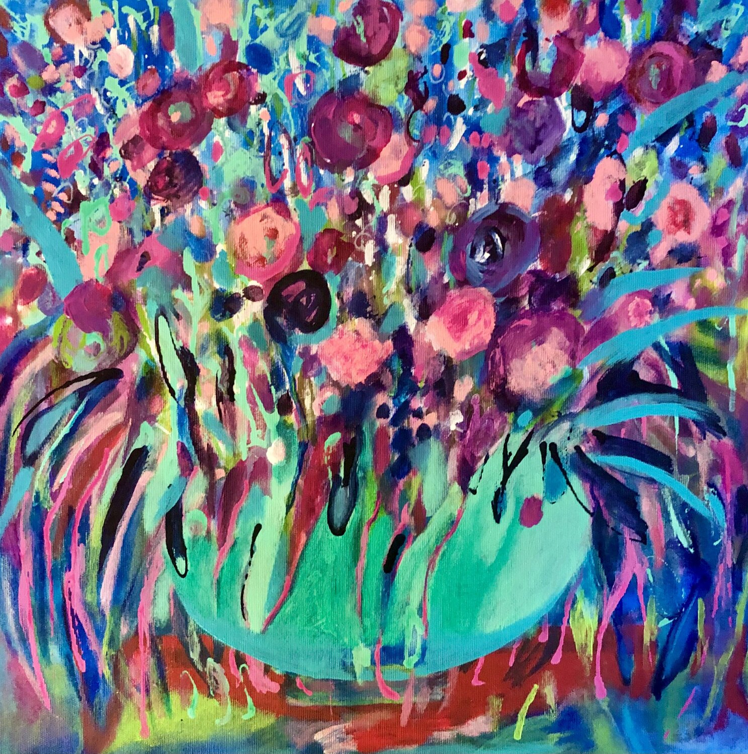 Pink flowers Anne Samson