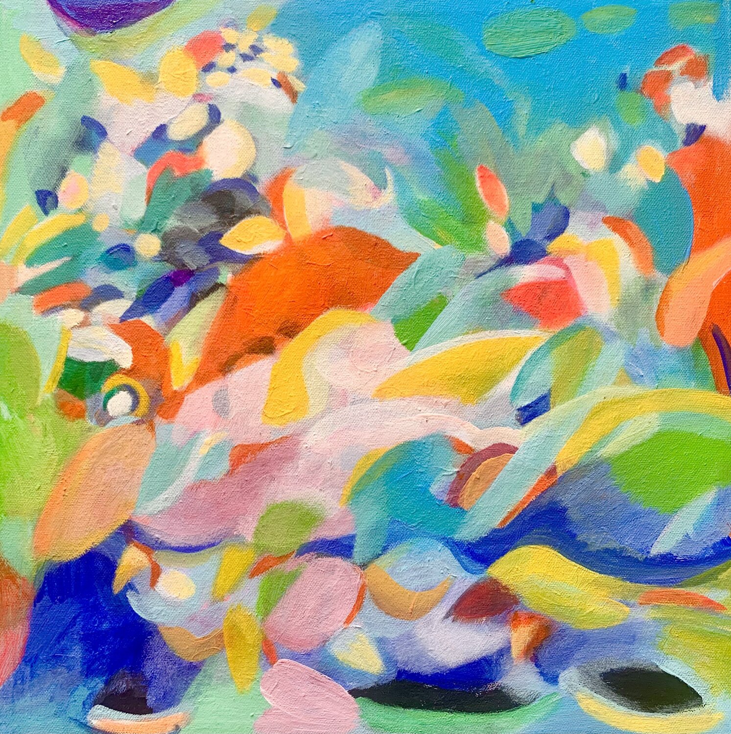 On the beach Anne Samson Original painting for sale