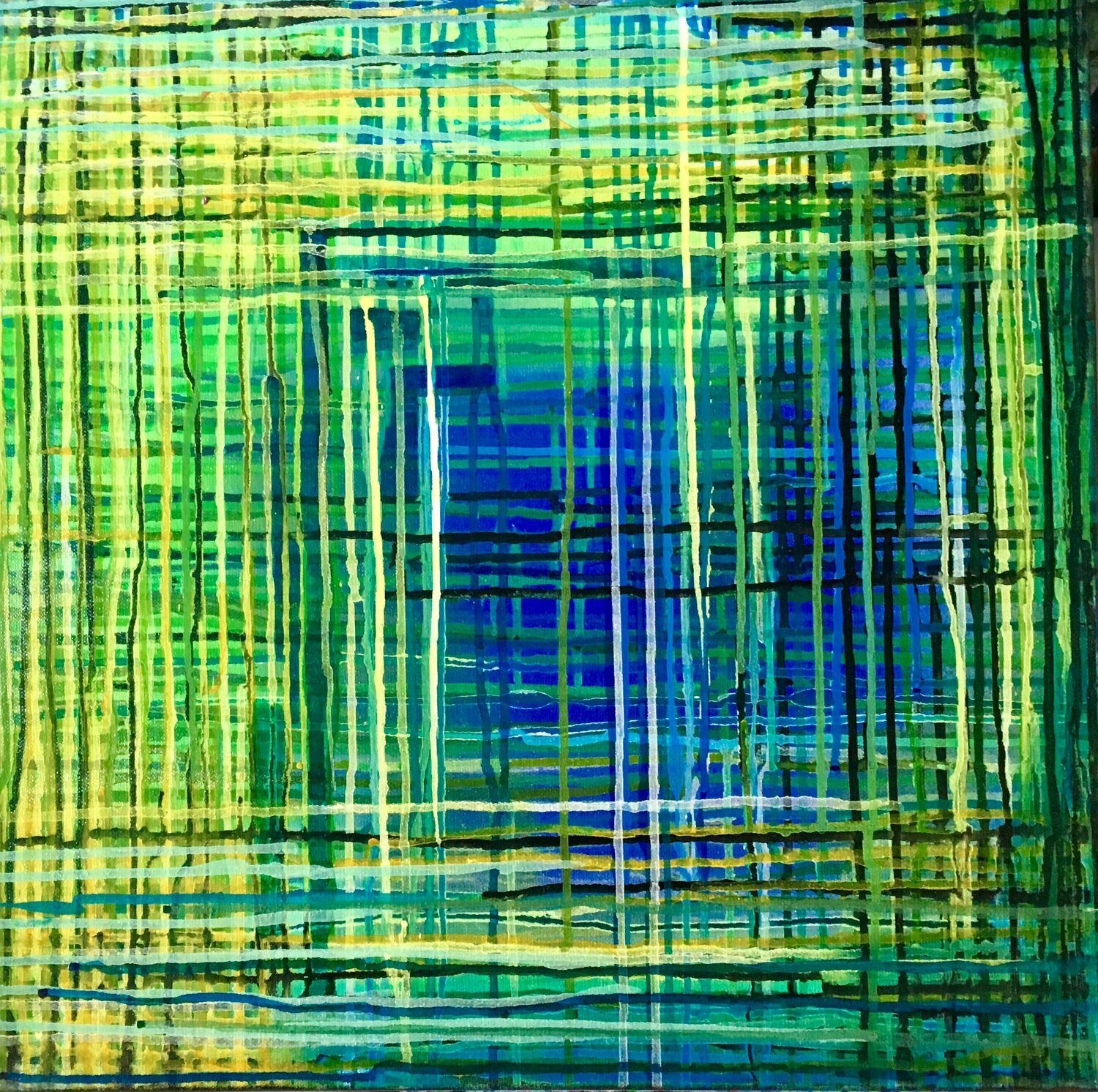 Dripping in Gelb und Blau und Grün Anne Samson