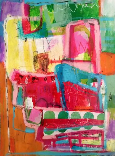 Meet me in my garden by Marisol Evora, 종이 for Sale on Singulart