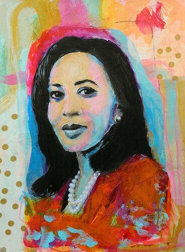 Kamala Harris di Marisol Evora, Opera su carta in vendita su Singulart