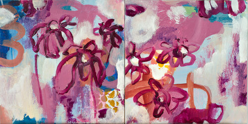Petit jardin - diptych von Marisol Evora, Malerei kaufen auf Singulart