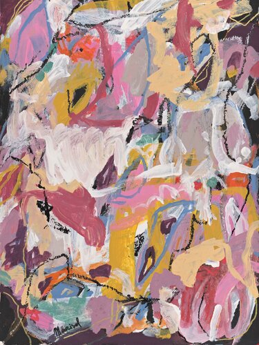 Forever and Always - Willem de Kooning style van Marisol Evora, Schilderij te koop op Singulart