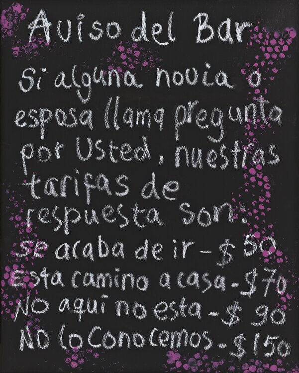 Aviso del Bar II Marisol Evora