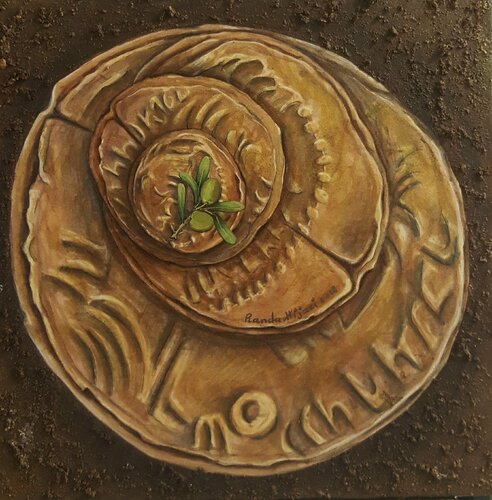Nabataean coins by Randa Hijazi, Painting for Sale on Singulart