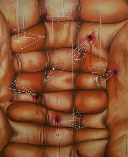 Civil war van Randa Hijazi, Schilderij te koop op Singulart