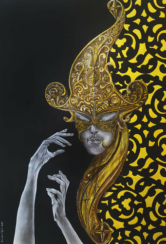 Woman's shadow by Randa Hijazi, Work on Paper for Sale on Singulart