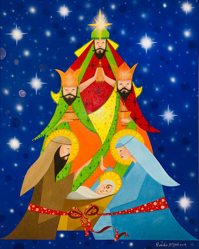 Holy Family di Randa Hijazi, Pittura in vendita su Singulart