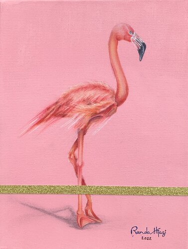 Lovely Flamingo (Part3) di Randa Hijazi, Pittura in vendita su Singulart