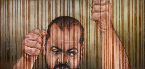 Break barcode (Fight against hunger and poverty) van Randa Hijazi, Schilderij te koop op Singulart