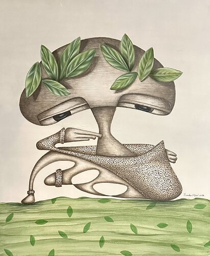 The heart’s call par Randa Hijazi, Œuvre sur papier en vente sur Singulart