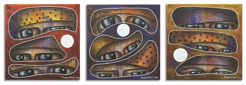 The Trilogy of “Turning point“ von Randa Hijazi, Malerei kaufen auf Singulart