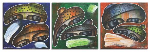 The Trilogy of “ Eloquent Silence“ by Randa Hijazi, Painting for Sale on Singulart